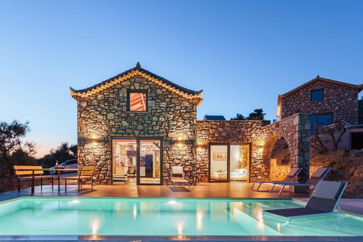 Gerakada Exclusive-Seaview Villa With Private Pool Koroni  Exterior foto
