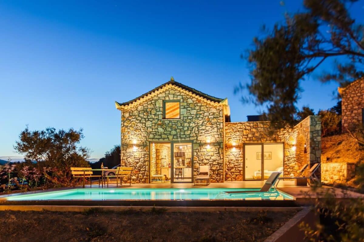 Gerakada Exclusive-Seaview Villa With Private Pool Koroni  Exterior foto